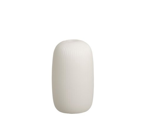 J-Line Table lamp Led Long Ribbed Ceramic White - Small