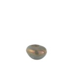 J-Line Tealight holder Glass Ovoid Glossy Gray - Small