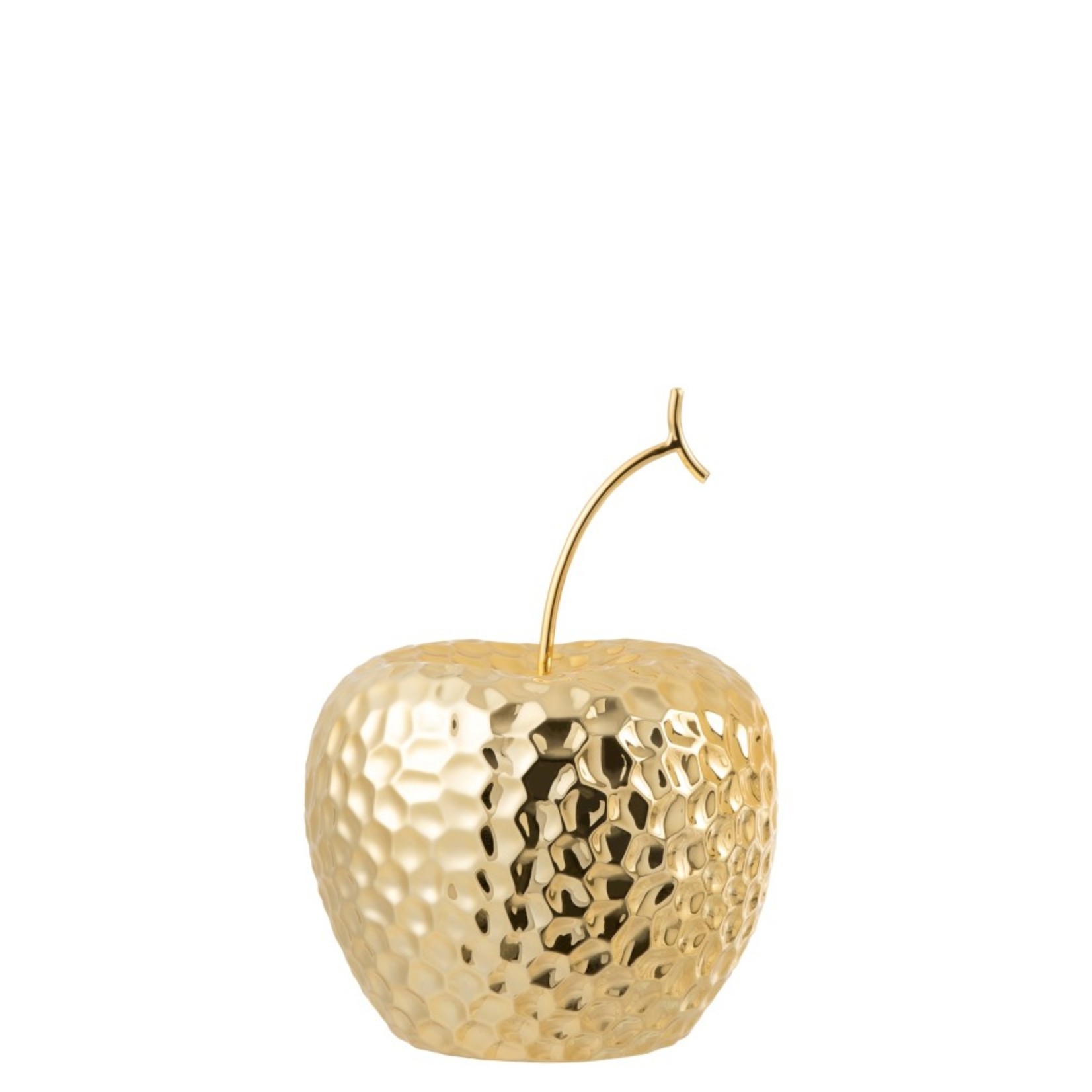 J-Line Decoration Apple Relief Ceramic Gold - Large