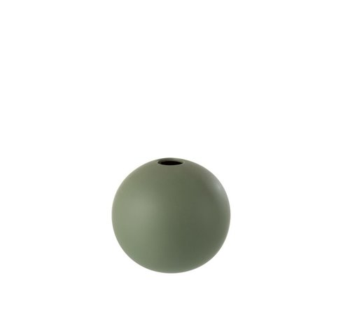 J-Line Vase Ball Ceramic Pastel Matt Green - Medium