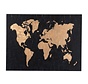 Wall decoration Painting World map Black - Gold