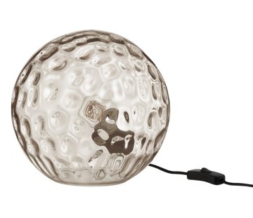 J-Line Table lamp Sphere Wavy Glass Light Gray - Large