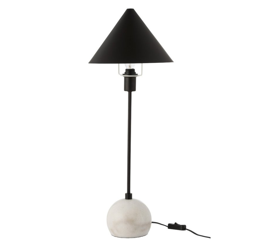 Table Lamp Cone Lampshade Metal Marble White Black Sl Homedecoration Com Table Lamp Cone Lampshade Metal Marble, Cone Lamp Shades For Floor Lamps