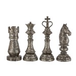 J-Line Decoration Chess pieces Polyester - Dark gray