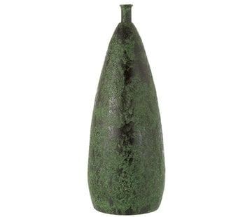 J-Line Bottles Vase Ceramic Coarse Army Green - Large