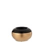 Flowerpot Round Ceramic Black Gold - Small