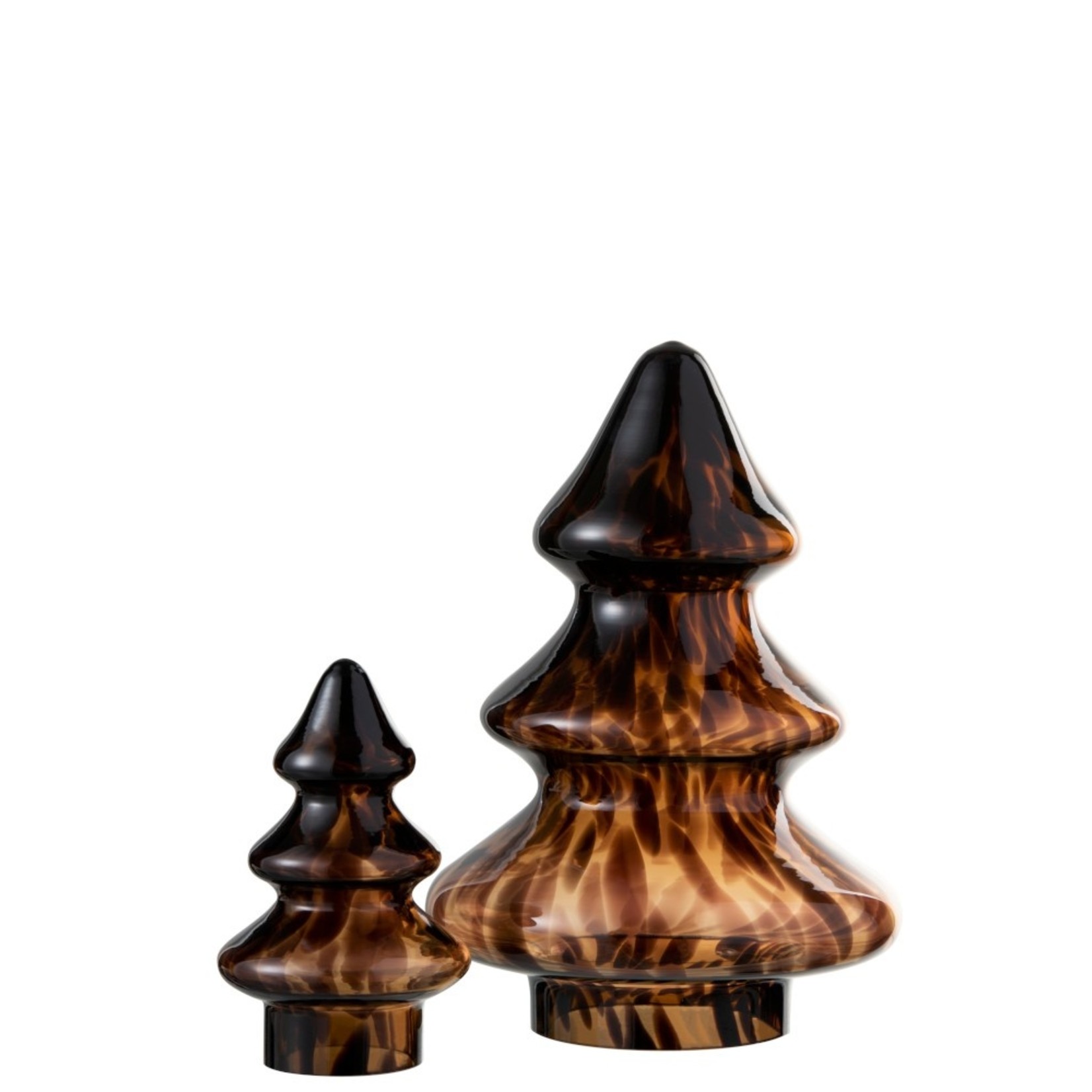 J-Line Decoration Tree Glass Flamed Brown Black - Large