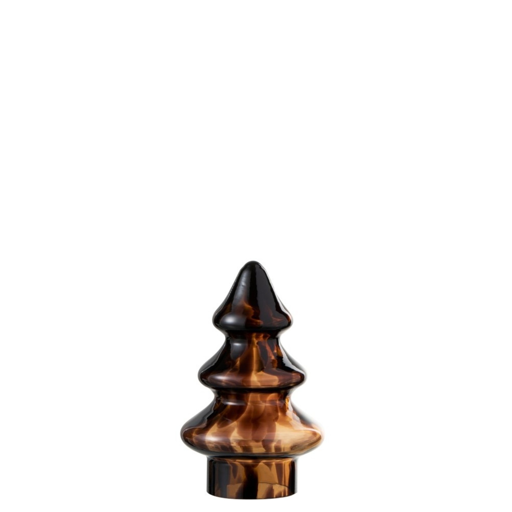 J-Line Decoration Tree Glass Flamed Brown Black - Small