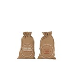 J-Line Christmas bags Christmas atmosphere English Text Jute Brown - Medium