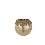 J-Line Tealight holder Sphere Jewels Metal Glass Gold - Large