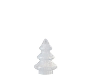 J-Line Decoration Tree Glass Flamed White - Small