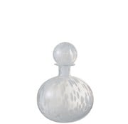 J-Line Decoration Carafe Glass Speckles Transparent White - Small