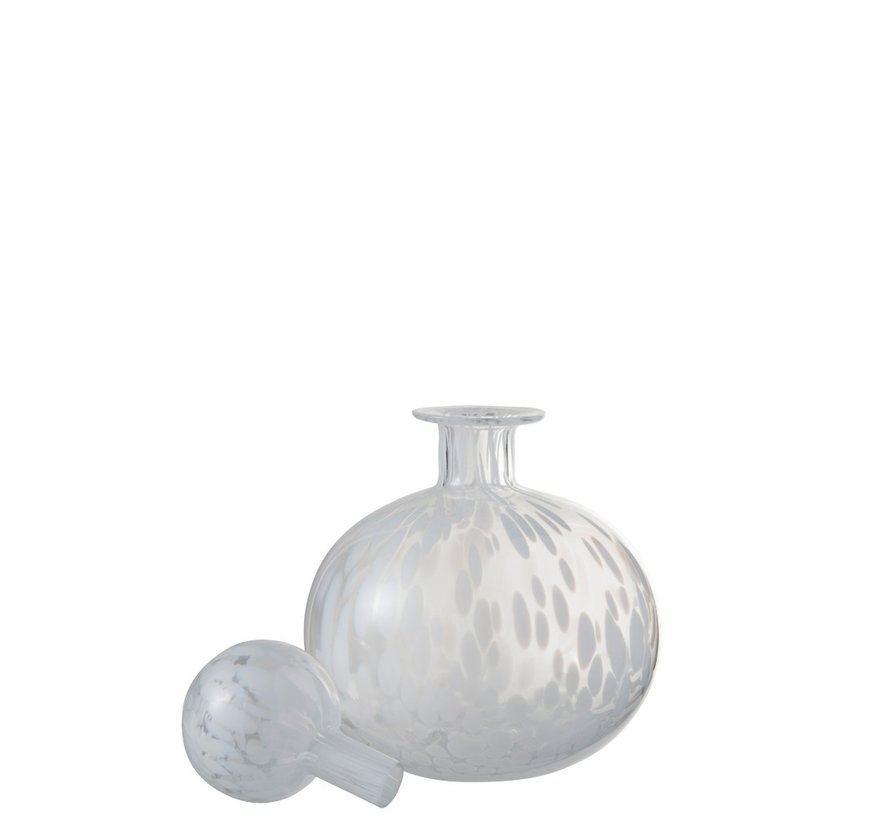 Decoration Carafe Glass Speckles Transparent White - Small