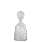 J-Line Decoratie Karaf Glas Spikkels Transparant Wit - Medium