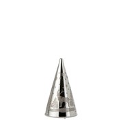 J-Line Decoration Cone Glass Winter Led Christmas Atmosphere Silver - Small