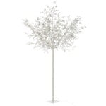 J-Line Standing Lamp Tree Leaves Glitters Led Silver - Extra Large