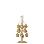 J-Line Decoratie Boom Glas Ballen Goud - Small