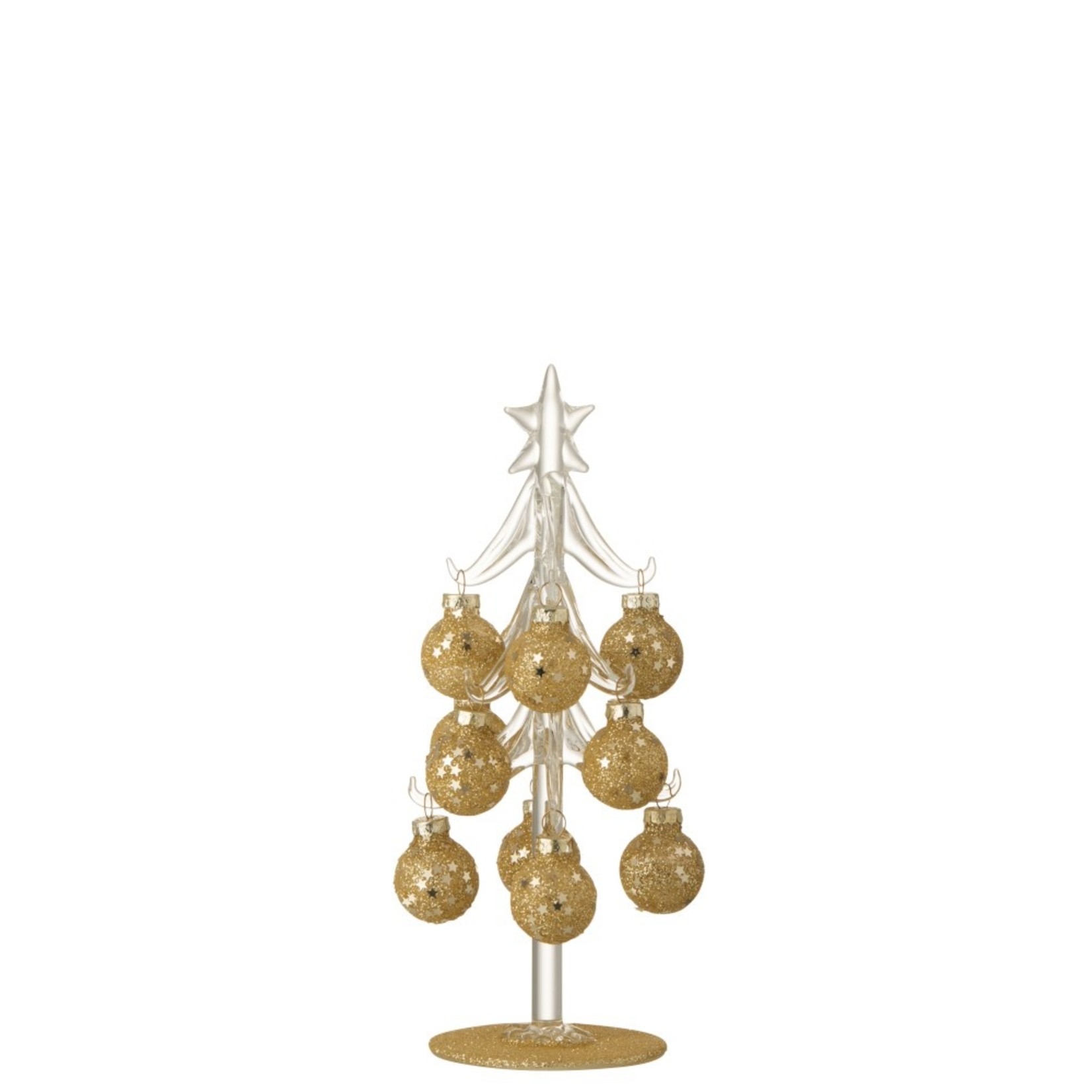 J-Line Decoration Tree Glass Balls Gold - Small