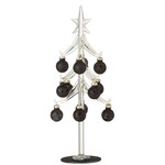 J-Line Decoratie Boom Glas Kerstballen Zwart - Large