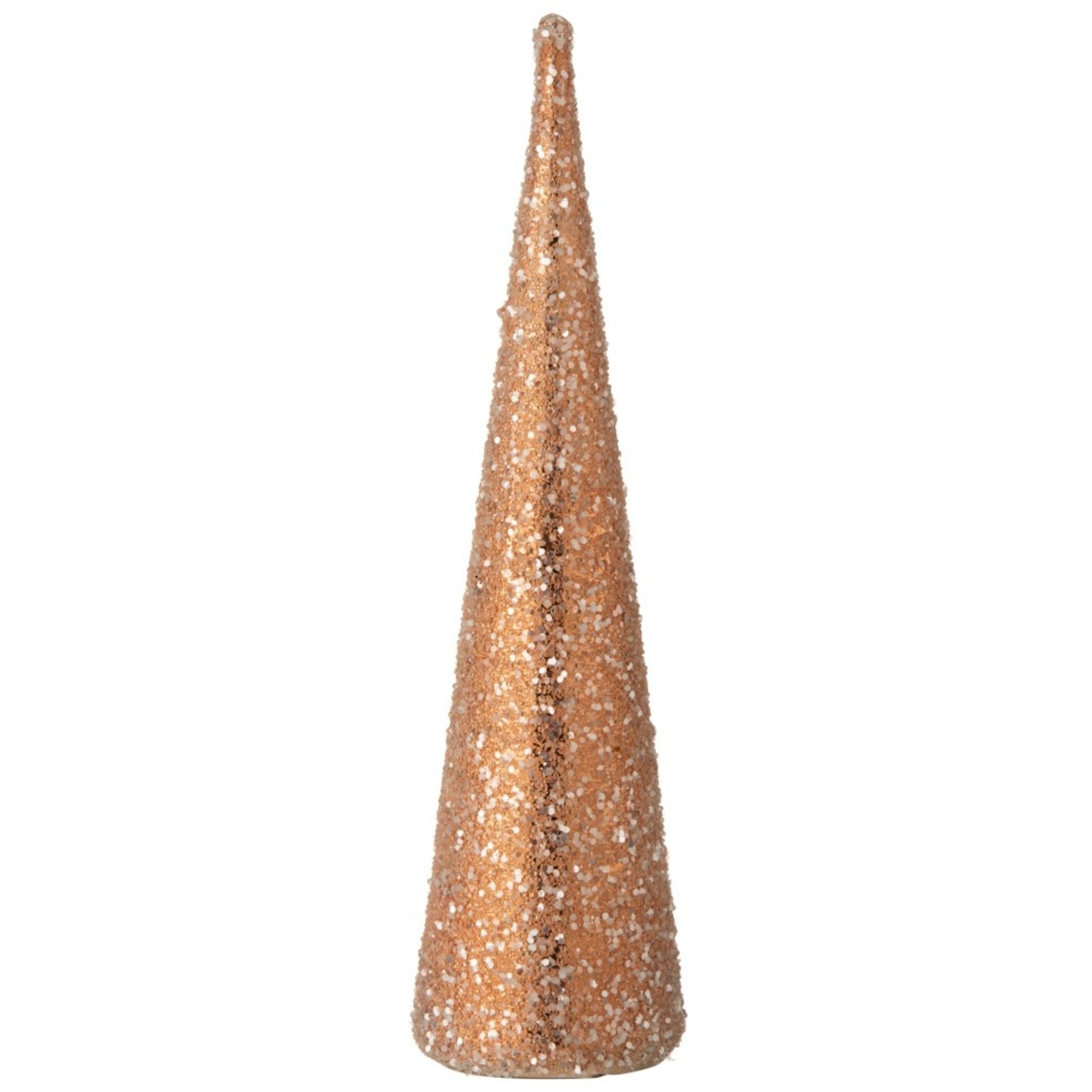 J-Line Decoration Christmas Cone Glass Pearls Pink - Large