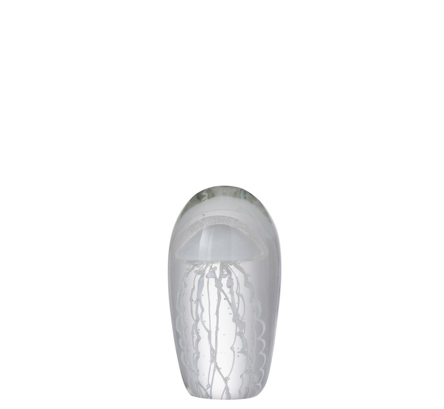 Papiergewicht Kwal Glas Transparant Wit - Large