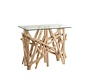Console Table Rural Glass Branches - Brown