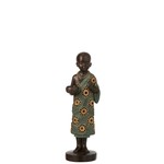 J-Line Tealight holder Monk Poly Green Gold - Small