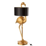 J-Line Standing Lamp Flamingo Black Lampshade - Gold