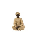 J-Line Decoratie Figuur Indische Man Beige Bruin - Medium