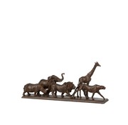 J-Line Decoration Figure Safari Animals On Foot Poly Brown - Small