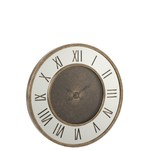 J-Line Wall Clock Round Roman Numerals Antique Gold - Large