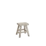 J-Line Side stool Ibiza Style Rectangle Wood - White Wash