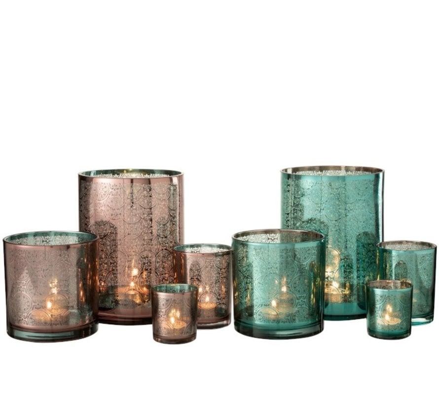 Tealight Holders Oriental Azure Copper - Small