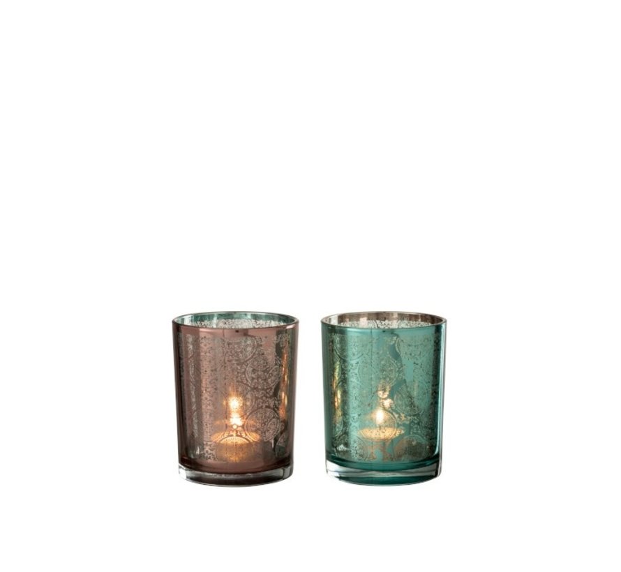 Tealight Holders Oriental Azure Copper - Medium