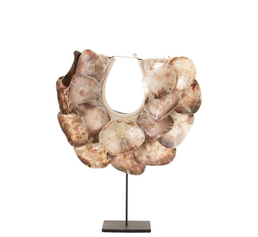 Decoration Necklace On Tripod Large Shells - Natural