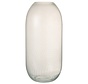 Vase Glass Ribbed High White - Large
