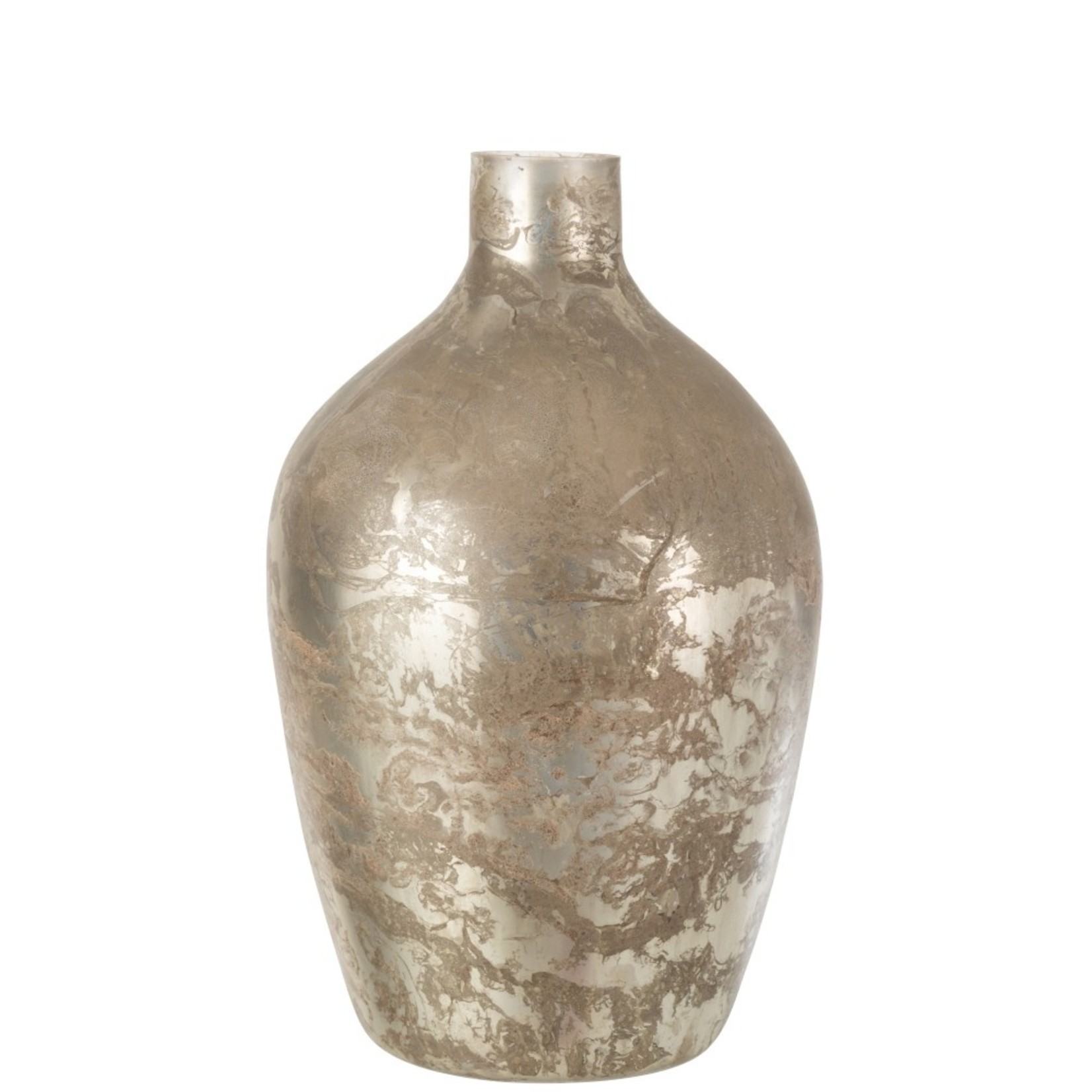J-Line Bottles Vase Glass High Antique Gray - Large