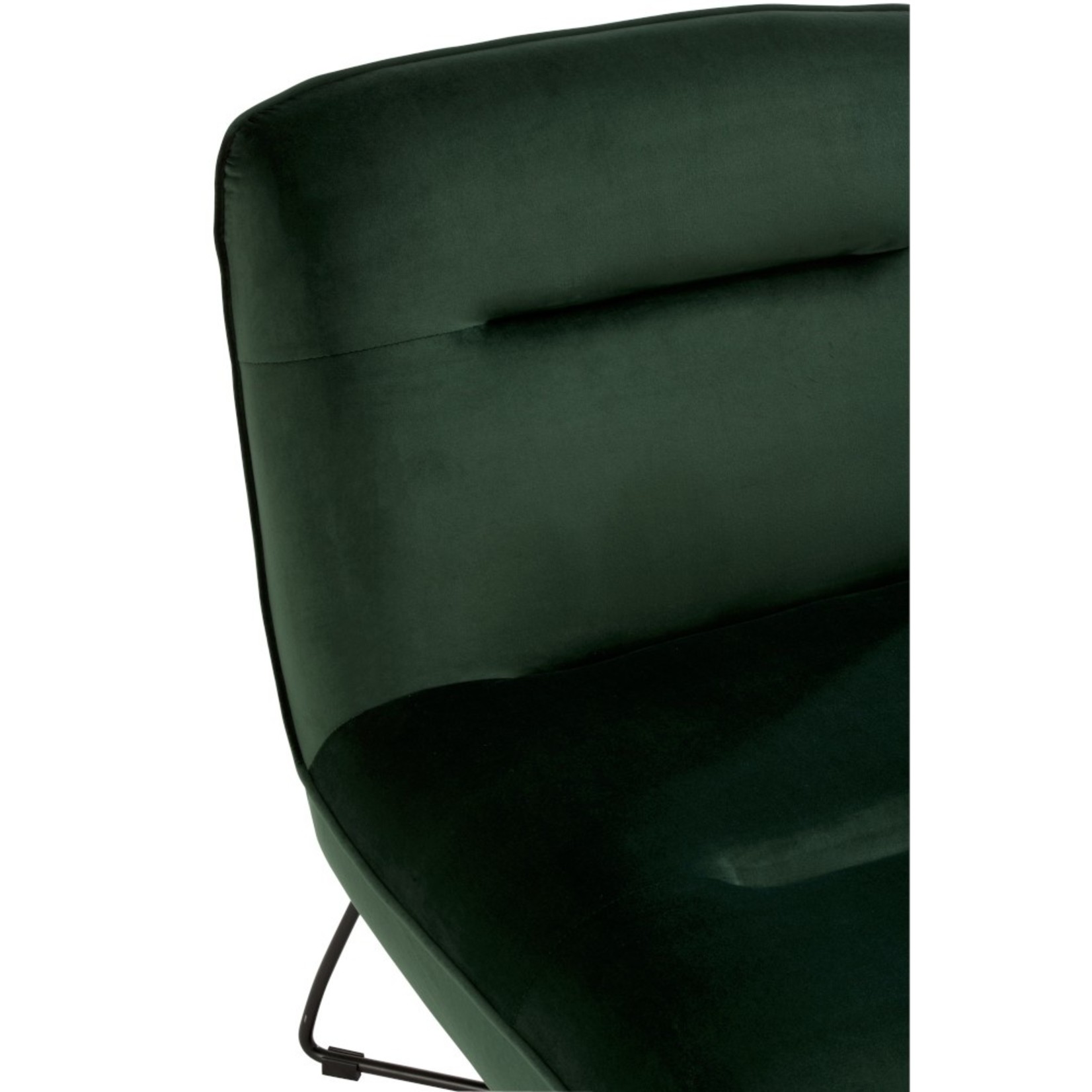 J-Line Relaxing chair Crossed Frame Metal - Dark green