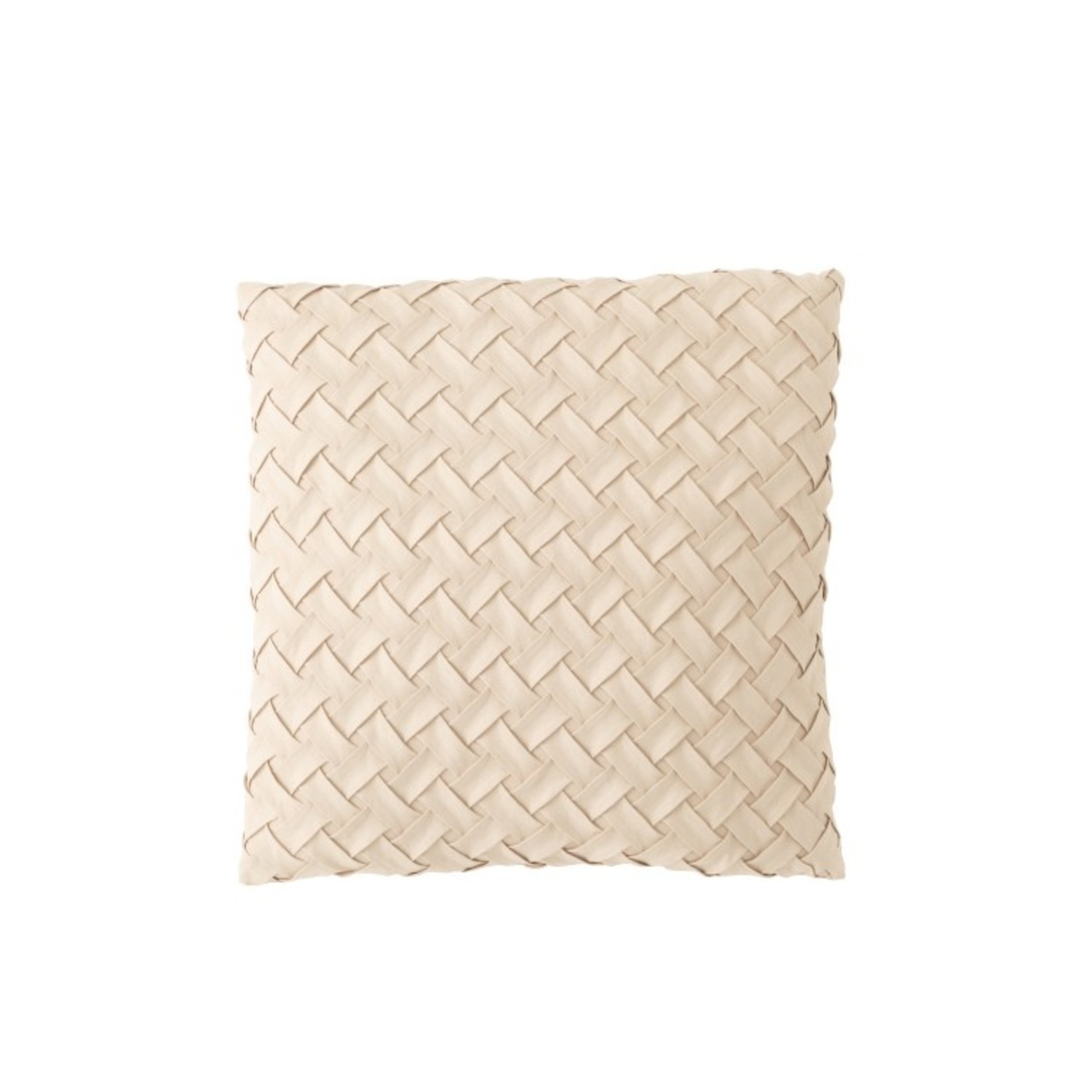 J-Line Cushion Square Woven Polyester - Beige