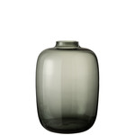 J-Line Bottle Vase Glass Gray Large