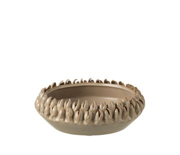 J-Line Bowl Ceramic Gray Brown - Small