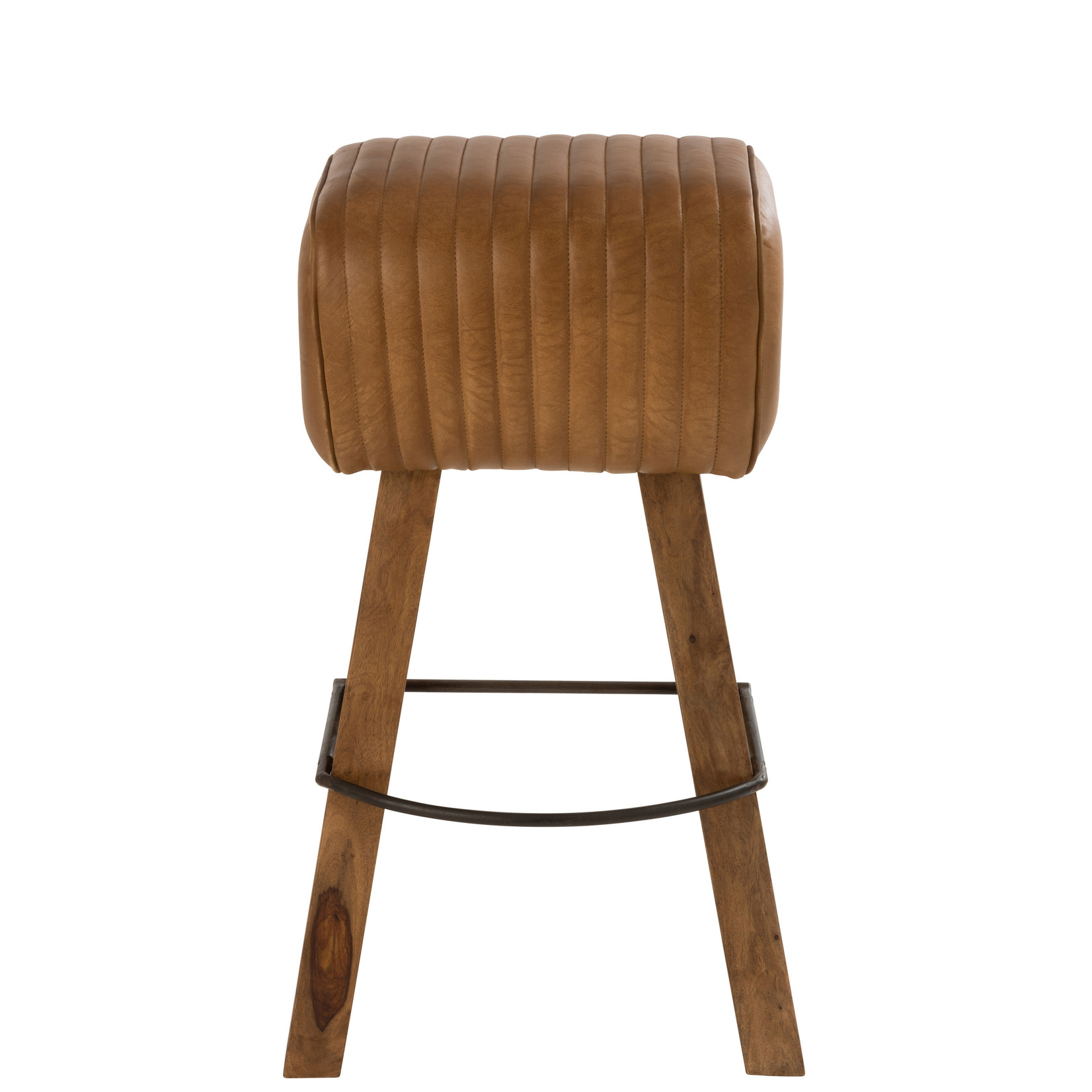 J-Line Gym Stool Rectangle Leather