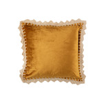 J-Line Cushion Square Shiny Ocher Beige