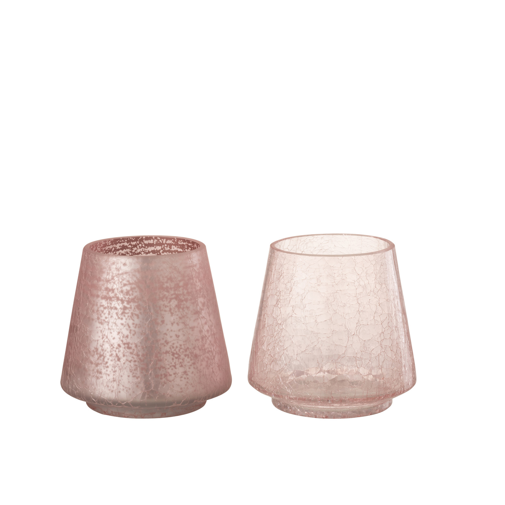 J-Line Tealight holders Crackle Pink Medium