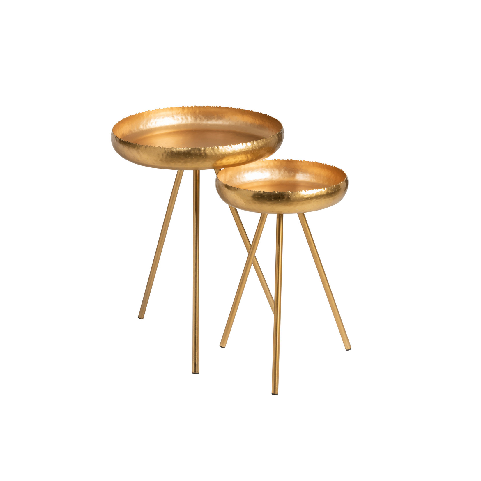 J-Line Side tables Round Ironwork Gold