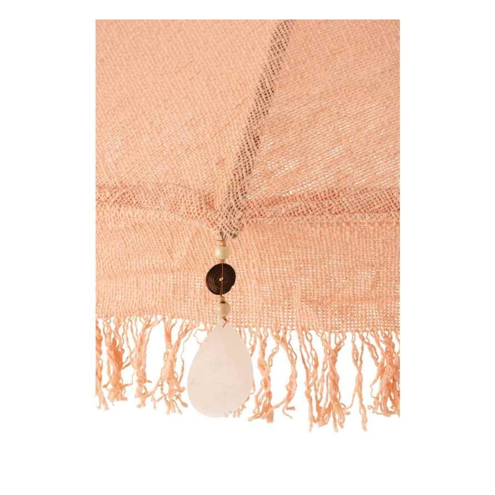 J-Line Parasol Tassels Cotton Peach Large