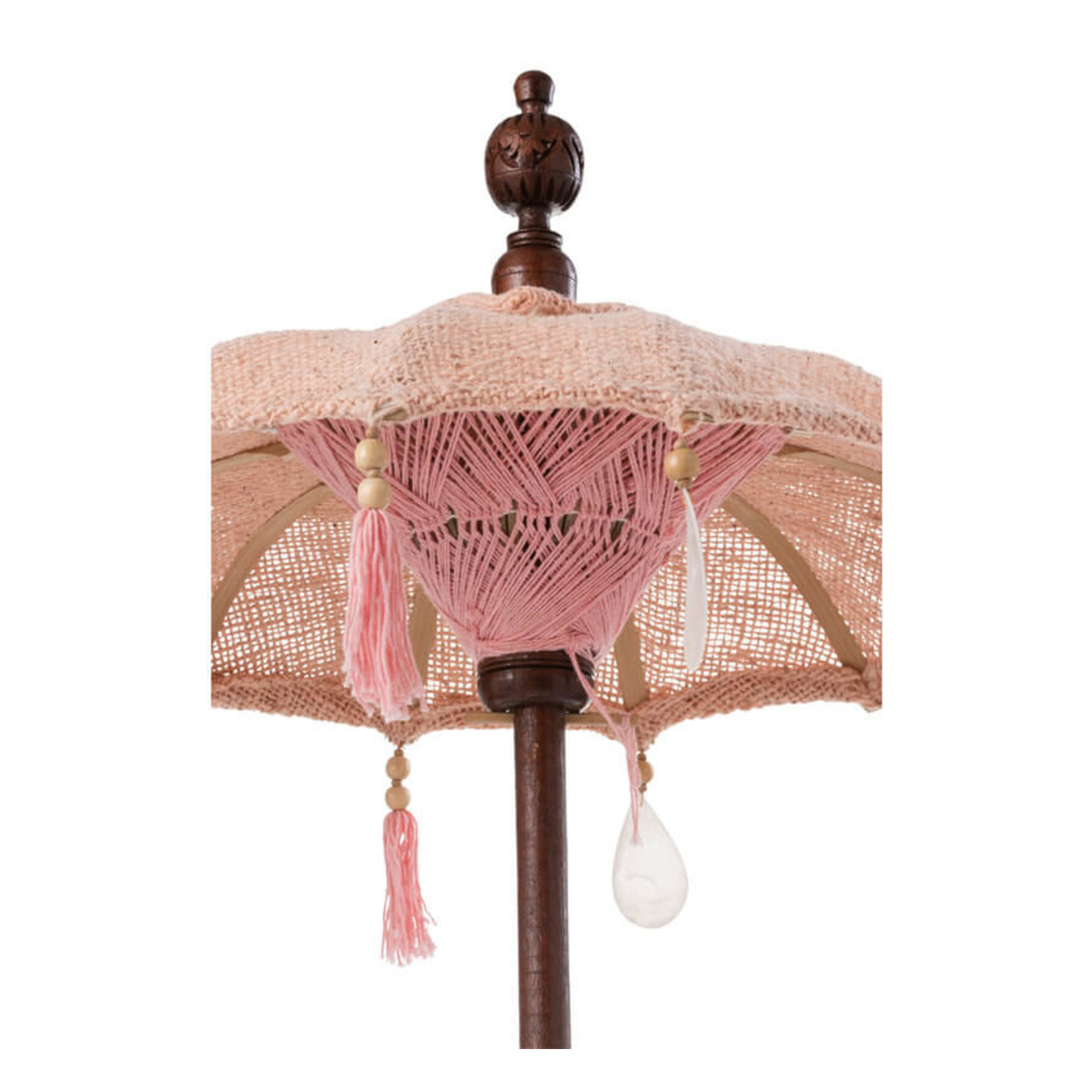 J-Line Parasol Tassels Cotton Peach Small