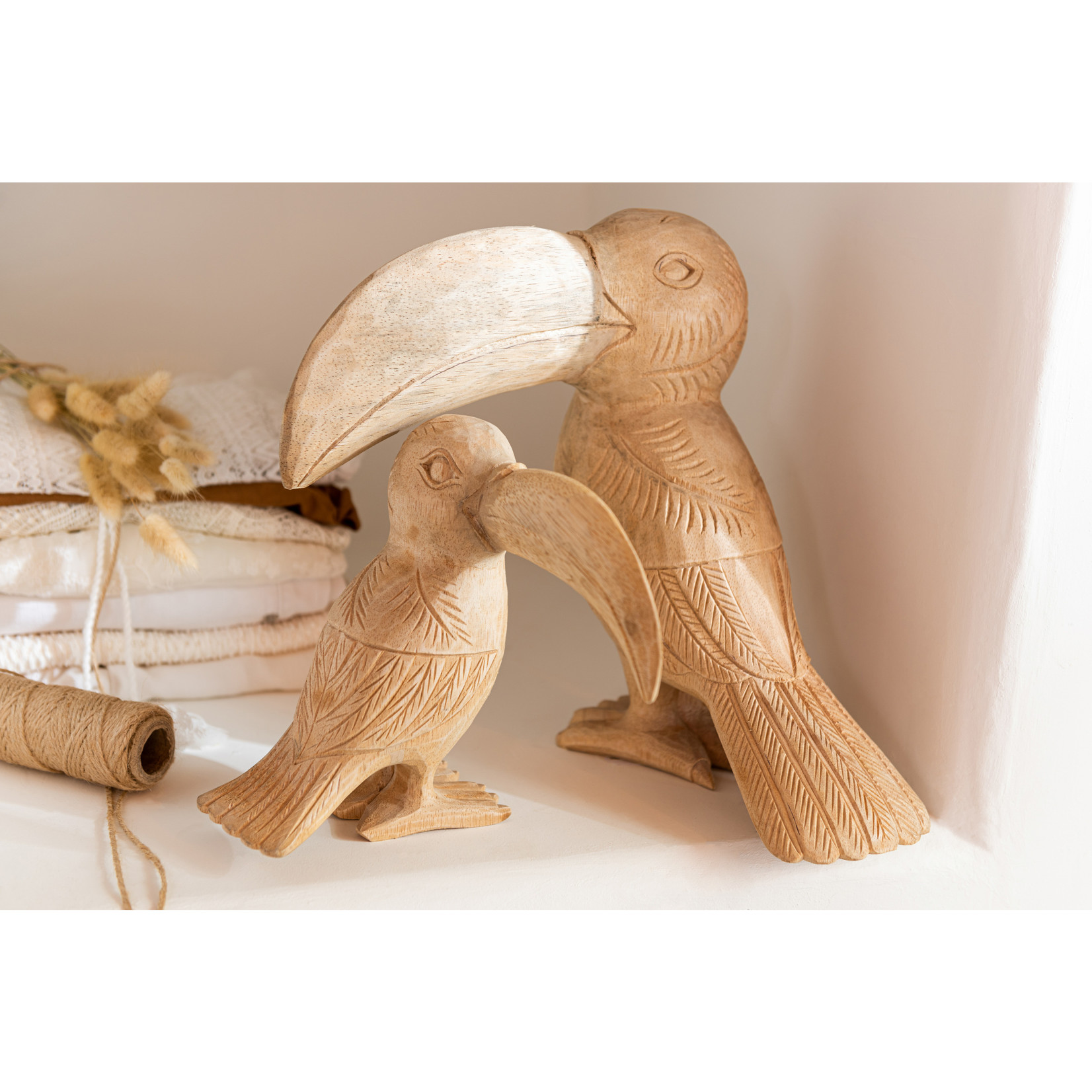 J-Line Decoratie Beeld Toekan Hout Small