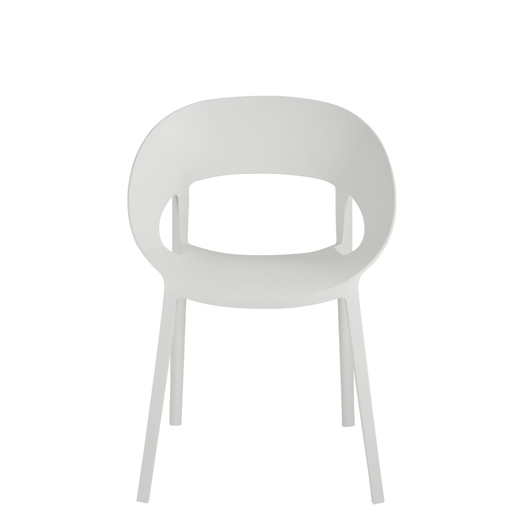 J-Line Chair Open Back Modern White