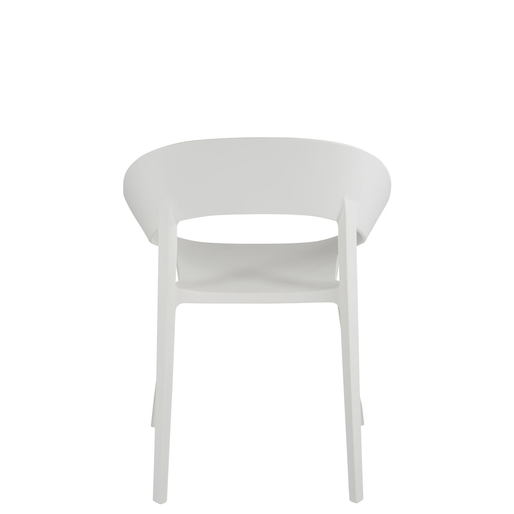 J-Line Chair Open Back Modern White